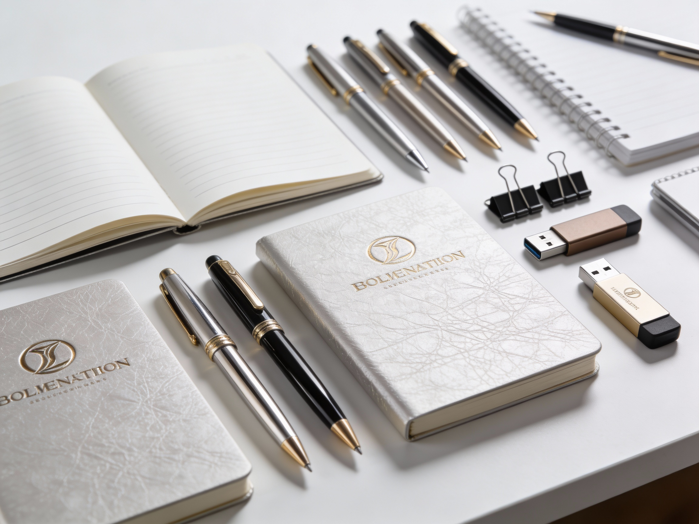 Schreibgeräte und Büroartikel mit Logo